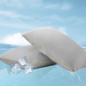 Moonrite Cooling Pillows Queen Size Set of 2 - Shredded Memory Foam Pillows, Breathable Bed Pillows for Side/Back/Stomach Sleepers, Machine Washable Cover for Hot Sleepers 20x30 Inches, 2 Pack