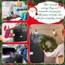 SATINIOR 4 Pack Christmas Wreath Storage Container Card Slot Durable Handles and Double Zipper Storage Container Large Square Gift Bag Organizer for Holiday Xmas Garland Decoration (Pe,24 Inches)