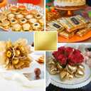 2 x Gold Foil Candy Wrappers, 200 Pcs Chocolate Bar Wrappers, 6.3 * 7.5in Food-Grade Wrapping Paper for Candy Packaging, DIY Crafts, Packing Gifts(Gold)