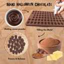 2 x 2-Pack Halloween Skull Chocolate Molds  70-Cavity Skull Silicone Mold + 150 Halloween Foil Wrappers  DIY Candy, Chocolate & Treats