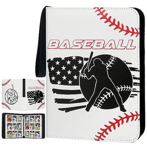 Baseball Card Binder with Sleeves, 900 Pockets Trading Card Binder,9 Pocket Card Binder Holder Album Storage Organizer Case Compatible with Topps Baseball Card and other Trading Cards