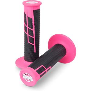 Pro Taper Clamp On Grips - 1/2 Waffle (NEON Pink/Black)