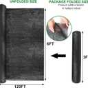 winemana 120x6 FT Outdoor Shade Cloth for Garden & Plants - 40% Large Black Mesh Tarp, UV Resistant Woven Shade Fabric for Greenhouse Farm Row Cover Vegetables Sun Protection Poultry Run