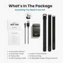 Herz P1 Smart Band Bracelet - Health Wristband Fitness Tracker for Heart Rate, Sleep, Stress, Track Steps, Activity & Body Temperature, 30 Days Battery, Subscription Free App, 1ATM Water Resistant