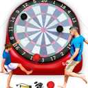 SWOOC Games - Giant Kick Darts with 15+ Games Included - Jumbo Soccer Darts with Air Pump - Big Inflatable Games - Carnival Games - Giant Outdoor Games & Activities - Giant Yard Games (XL - 8ft)