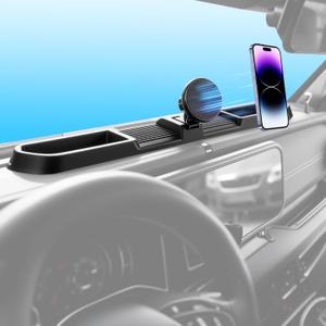 Magnetic Phone Mount Holder for 2024 2025 Jeep Wrangler JL JLU & Gladiator JT Magnet Dash Cell Phone Cradles Adjustable Phone Stand Accessories for 2024+ Jeep JL/JT(Not for 4XE/JK)