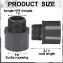 4 Pcs 1 Inch PVC Pipe Fitting Male Adapter Schedule 80 Socket x Npt Compatible with 836 Series Heavy Duty Industrial Grade Corrosion Resistant Plumbing Irrigation Connector for Water