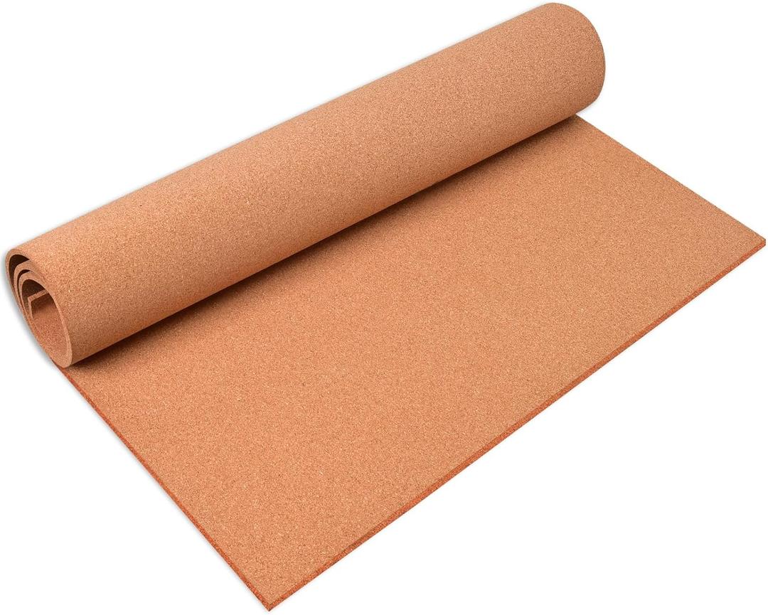 Cork Board Roll, 1/4" Thick Cork Boards for Walls, Approx 48"x24" Cork Board Rolls Bulletin Boards for Home School Officel(6mm,Roll,60120) (47.2"x23.6")