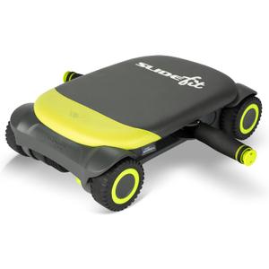 WONDER CORE Slide Fit, Ab Roller Board with 4 Wheels, Automatic Rebound Abdominal Wheel for Core Workout, Ab Exercise Equipment, Abdominal Exerciser, Heroboard Fitness Rolling Board with Knee Pad (Green)