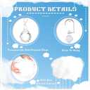 51 Pcs Artificial Cloud Props Ceiling Cloud Decorations with Sun Catching Crystals 3D Hanging Fake Clouds Cotton for Bedroom Living Room Ceiling Baby Shower Party Wedding DIY Hanging Ornament