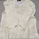 Women Swimsuit Summer Long Sleeve Crochet Knit Bathing Suit Beach Cover Up Hollow Out Sexy See Through Dress (Medium)