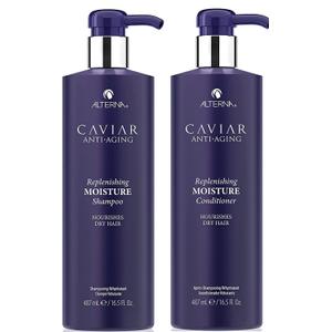 Alterna Haircare CAVIAR Anti-Aging Replenishing Moisture Shampoo and Conditioner Set, 16.5 Fl Oz | Protects, Restores and Hydrates | Sulfate Free