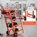 VEVOR Wire Spool Rack, 11 Rods, Multi-Spool Wire Rack Dispenser, Cable Caddy with Wheels, Cable Holder with Storage Tray for Wiring Storage, for Electrical, Industrial & Retail Use, Working Efficiency