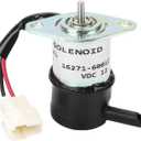 12V Fuel Shut Off Solenoid Compatible with Kubota D1105 D1005 V1505 F2400-BI F2400 FZ2400 FZ2100 ZD25F ZD28 ZD28F ZD326HL ZD326P Replacement for 16271-60010 16271-60012 052600-4151 0526004151