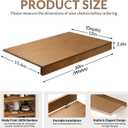 Gashell Wire Shelf Covers, Bamboo Wire Rack Covers for Pantry, Closet (4pcs, 30" W x 12" D)