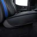 Tomatoman Tacoma Seat Covers Customized for 2005-2025 2026 4Runner Extended SR V6 Pickup Truck, Waterproof Faux Leather Car Cushions(Rear Seat, Black-Blue)