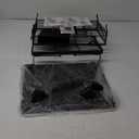 GSlife Extendable Dish Drying Rack - Large 2-in-1 Dish Racks for Kitchen Counter or Over Sink, Anti-Rust Sturdy Dish Drainer with Pan Slots and Utensil Holder, 13.4"-22.4" L x 16.7" W, Black