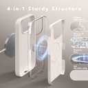 GONEZ Magnetic for iPhone 16 Pro Case, Compatible with MagSafe, [Screen Protector + Camera Lens Protector], Silicone Shockproof Anti-Scratch Protective Phone Case 6.3 inch, Stone