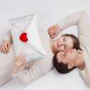 Thyle Valentines Throw Pillow 12 x 20 Inch Envelope Heart Pillow Red and White Heart Cushion for Holiday Valentines Day Sofa Couch Decorations