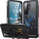 Magnetic & Stand for Samsung Galaxy S26 Ultra Case Waterproof[Built-in Screen Protector][Fit for Magsafe][Invisible Kickstand] 360 Full Body Sealed Protective Dustproof Shockproof Case (Black)