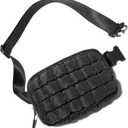 Gitus Trending Gifts for Women Puffer Crossbody Bags for Women Belt Bag Fanny Pack with Adjustable Straps Lightweight Quilted Puffy Bag Woman Gifts (Black)