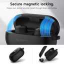SURITCH Cases for Beats Solo Buds 2024 Case Cover, Magnetic Protective Covers for Beats Solo Buds Wireless Earbuds, Rugged Bumper Case with Magnetic Lok & Carabiner & Keyring & Cleaning Kit, Black