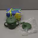 Jumble Dream Baby & Toddler Stainless Steel Sippy Cup Silicon Training Stainless Steel Kids Cups with Straw, Babies Tumbler with Straw No Spill | Sippy Cups for Toddlers 1-3 Years Old (Sage Breeze)