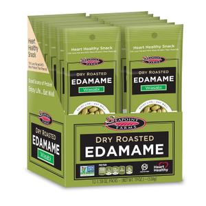 Seapoint Farms Dry Roasted Crunchy Edamame, Plant Based Snack, 20g Protein, 3 Ingredients, 0 Added Oils, Vegan, Gluten Free, Kosher, Keto Friendly, Non-GMO, On-the-Go Snacking, Wasabi, 1.58 oz (Pack of 12)