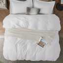 Bedsure White Duvet Cover Queen Size - Soft Double Brushed Bedding Set for Kids & Adults, Zipper Closure, 3 Pieces, Includes 1 Duvet Cover (90"x90") & 2 Pillow Shams, NO Comforter