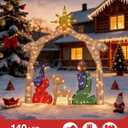 4FT Lighted 2D Outdoor Nativity Scene, Christmas Holy Family Set Decoration