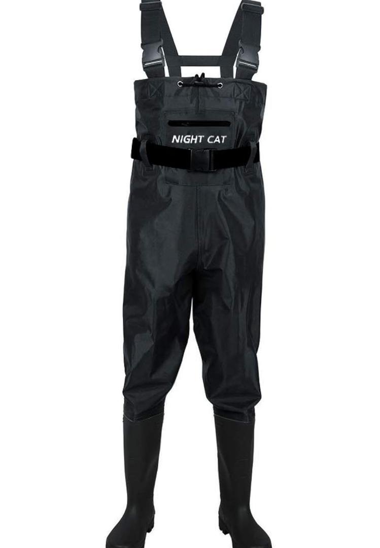 Night Cat Fishing Waders for Men Women Waterproof Hunting Chest Wader with Bootfoot Belt Breathable Lightweight Size 44