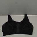 FeelinGirl Post Surgery Compression Bra for Women's Front Closure Bra with Adjustable Straps Wirefree (Large, Black)