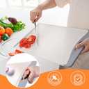 Extra Large Cutting Boards, Plastic Cutting Boards for Kitchen (Set of 3) Cutting Board Set Dishwasher Chopping Board with Juice Grooves Easy-Grip Handles, Beige, Empune