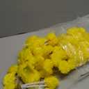 6 Pcs 5 Ft Artificial Marigold Flowers Garland, Dia de Los Muertos Faux Garlands Diwali Decoration with Pendant Bell for Indian American Wedding Party Mantle Decor (Yellow)