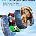 Smart Watch for Women Men, 1.85" HD Fitness Watch with 120 Sports Modes, 5.3 Bluetooth Call, 250+ Custom Dials, Heart Rate/Sleep Monitor Fitness Tracker, IP68 Waterproof Smartwatch for Android iOS (Black)