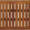 Acacia Wood Shower Mat 24x18 Inches by Demigo, Luxury Bath Mat Non Slip for Bathroom Bathtub Shower Spa Garden Home, Wooden Floor Mat Square Large for Outdoor and Indoor (Brown)