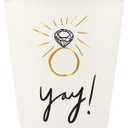 Santa Barbara Design Studio Wedding Bridal Shower Engagement Party Cups 8-Count Reusable BPA-Free Plastic Cups, 16-Ounce, Yay