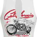 SOLY HUX Women's Letter Graphic Tank Top Notched V Neck Sleeveless Summer Crop Tops Streetwear (Medium, White Motorcycle)