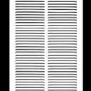 HVAC Premium 10'' x 18'' [Duct Opening] Flat Stamped Steel Return Air Grille - Sidewall and Ceiling - HVAC Vent Duct Cover - White [Outer Dimensions: 11.75''w X 19.75''h]