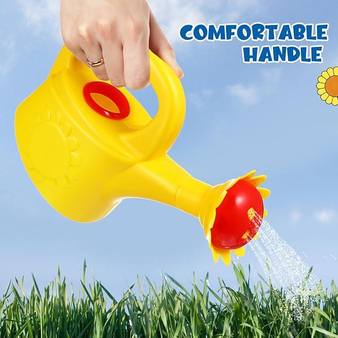 NUOBESTY 2 Pack Kids Watering Can Bath Toys, Plastic Chicken Water Pail for Toddler Gardening, Beach Sand Play & Bathtub Fun, Cute Animal Watering Pot for Outdoor Indoor 