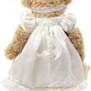 oitscute Teddy Bears Baby Cute Soft Plush Stuffed Animal Toy for Girl Women 16" (White Lace)