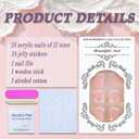 2 x French Tip Press on Toenails Square Fake Toenails Glossy Glue on Toenails White Nail Tip Short Acrylic False Toes Nails with 5D Flower Designs Artificial Beach Full Cover Toenail for Women Girls 24Pcs (FT1)