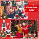 3 Pcs 14.5 Inch Large Christmas Plush Gnome Standing Decorations Swedish Tomte Gnomes Xmas Plush Table Decor 15.7 Christmas Tree for Xmas Home Tables Centerpieces Tiered Tray Decor