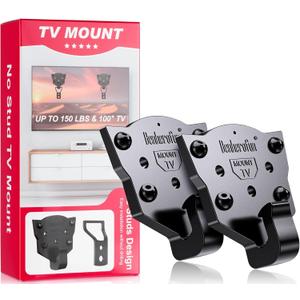 TV Wall Mount - No Drill Installation, TV Mount 150 lbs Heavy Duty Capacity for 26-100 inch TVs, Fits LED/OLED/QLED/Plasma Displays, Bolt Kit Included