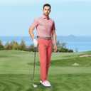 Rouen Mens Polo Shirts Short Sleeve Soft Lightweight Performance Dry Fit Jacquard Casual Collared Golf Polo Shirts for Men (M)