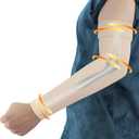 Hiball Lymphedema Medical Compression Arm Sleeve for Men Women, 20-30 mmHg Graduated Compression Full Arm Support with Silicone Band, Long Circulation Pressure Arm Brace for Arthritis, Bursitis, Edema (XX-Large, Beige (Single))