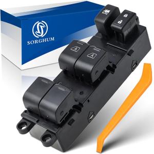 Sorghum Power Window Switch Driver Side - Master Window Switch Compatible with 2004-2012 Nissan Titan 04-14 Armada 04-09 Quset 05-06 Infiniti G35 03 QX4 16 Pins + 3 Pins Replace# 25401-ZT10A 254017S20