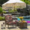 Arden Outdoor Deep Seat Cushion Set (4-Pack), 24 in x 24 in, Weather-Proof, Rain-Proof, Fade Resistant Patio Cushion for Chair, Sofa, and Couch Ruby Clarissa