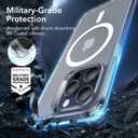 ESR for iPhone 15 Pro Case, Compatible with MagSafe, Shockproof Military-Grade Protection, Scratch-Resistant Back, Magnetic Phone Case for iPhone 15 Pro, Classic Hybrid Case, Frosted Clear