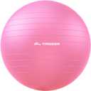 Trideer Exercise Ball for Yoga, Pilates & Fitness  Stability Ball Equipment for Home Gym & Office Chair, Core & Balance Training Accessories, Physical Therapy Equipment, Quick Pump Included, 5 Sizes (Pink)